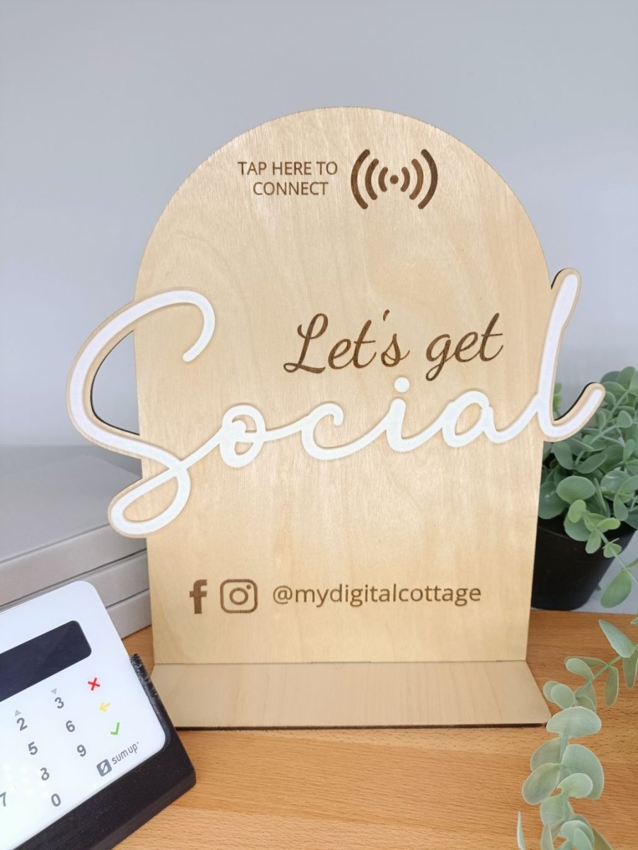 Wooden Social Media sign