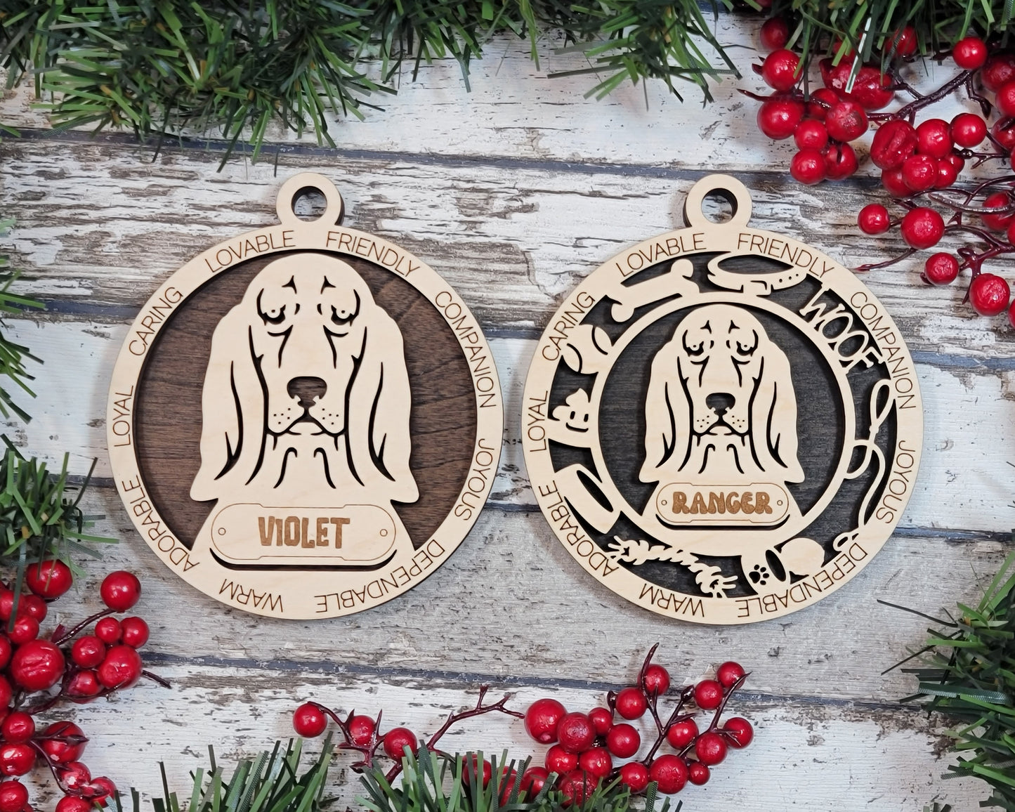 Customisable Adorable Dog Ornaments