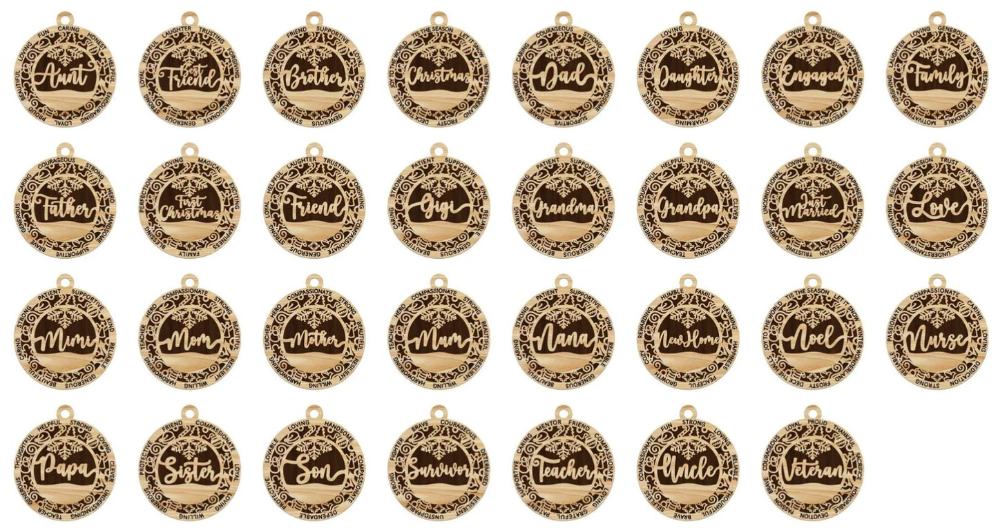 Full selection of Customisable Christmas Ornaments