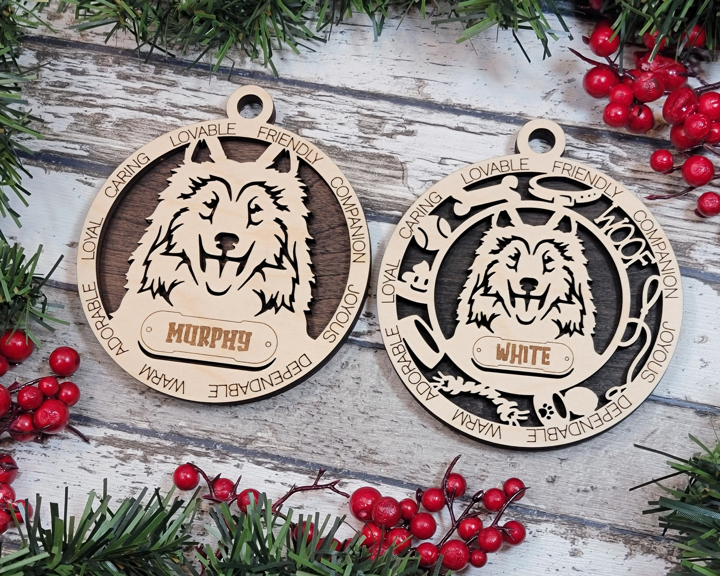 Customisable Adorable Dog Ornaments