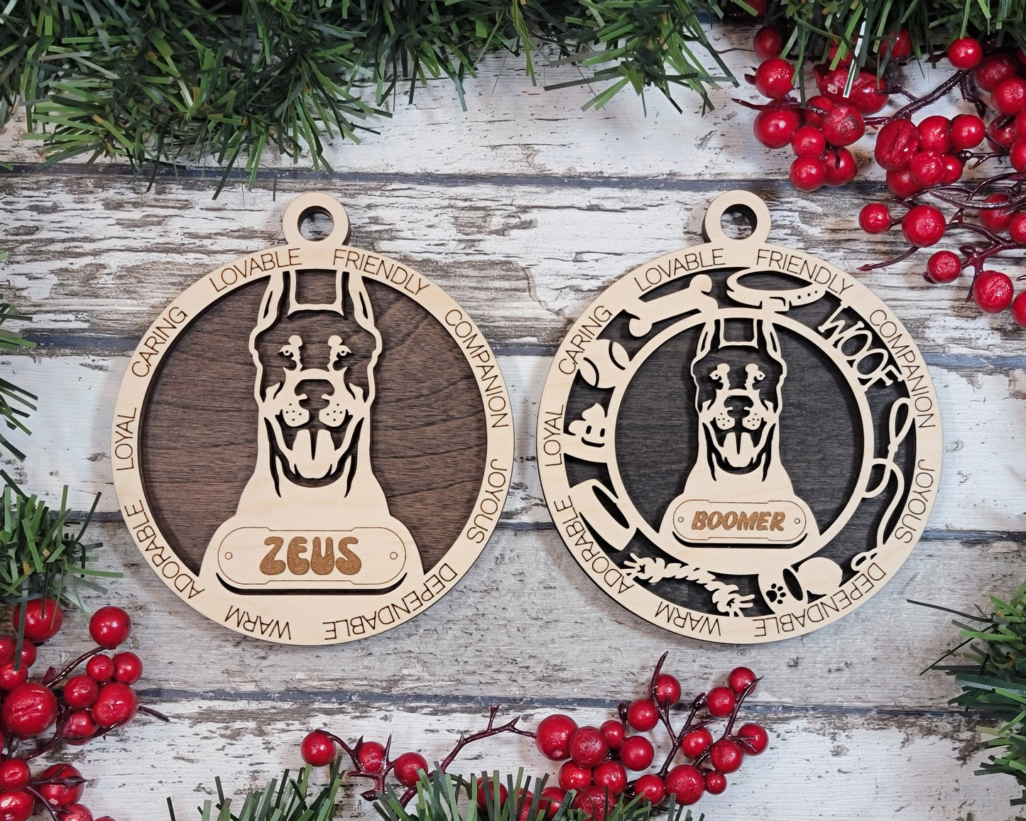 Customisable Adorable Dog Ornaments