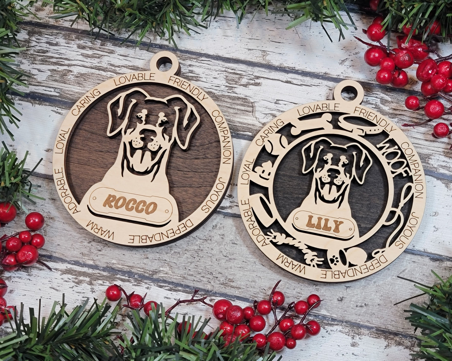 Customisable Adorable Dog Ornaments