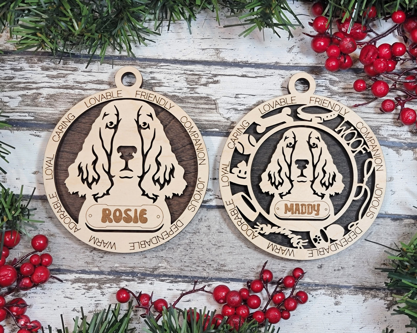 Customisable Adorable Dog Ornaments
