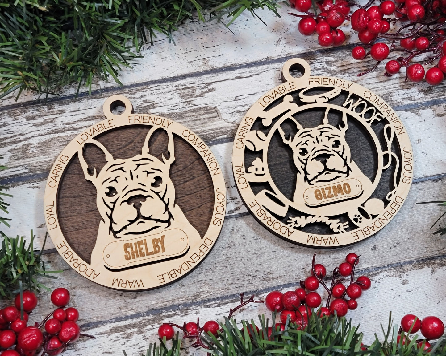 Personalised Adorable Dog Breed Christmas Ornament