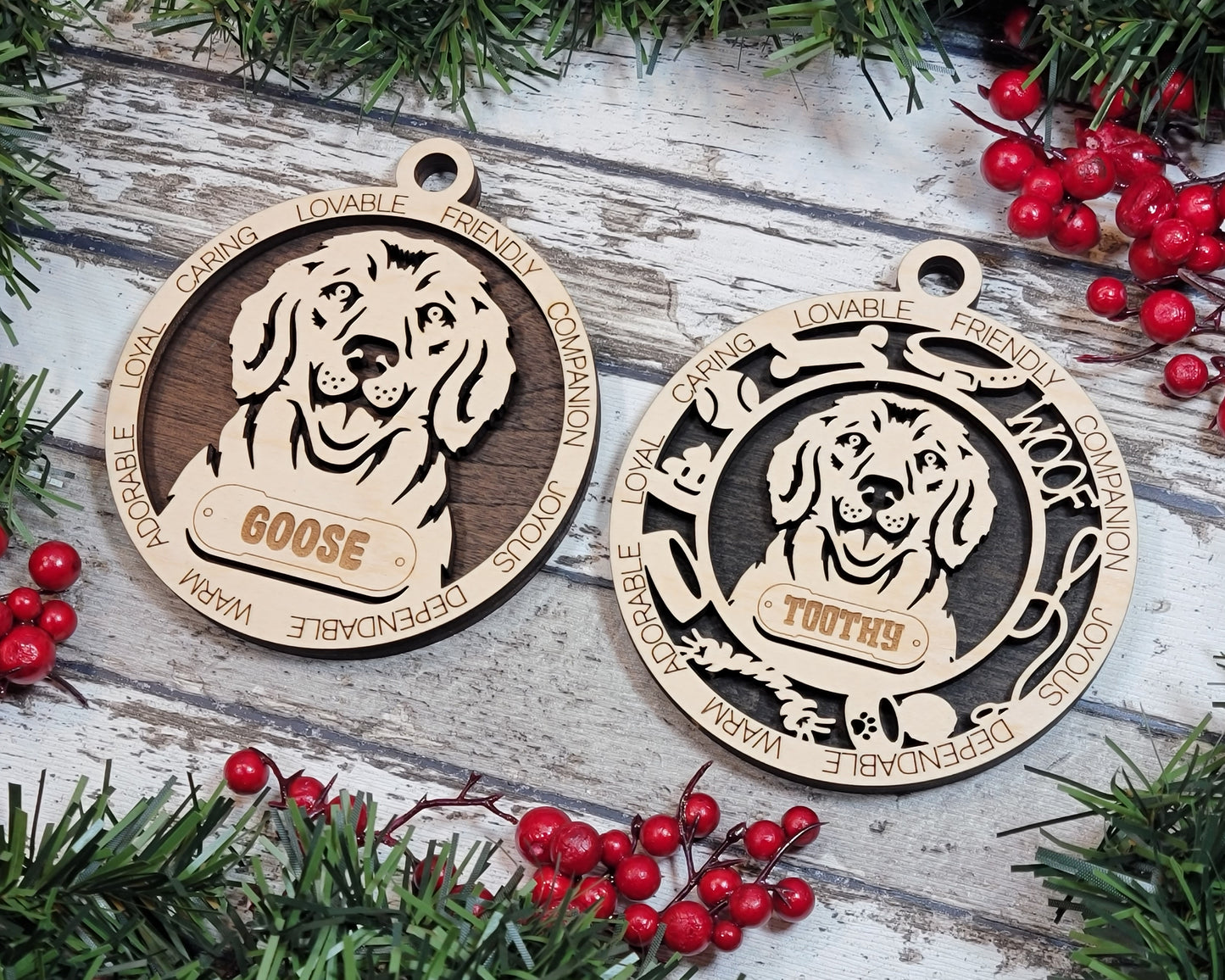 Customisable Adorable Dog Ornaments
