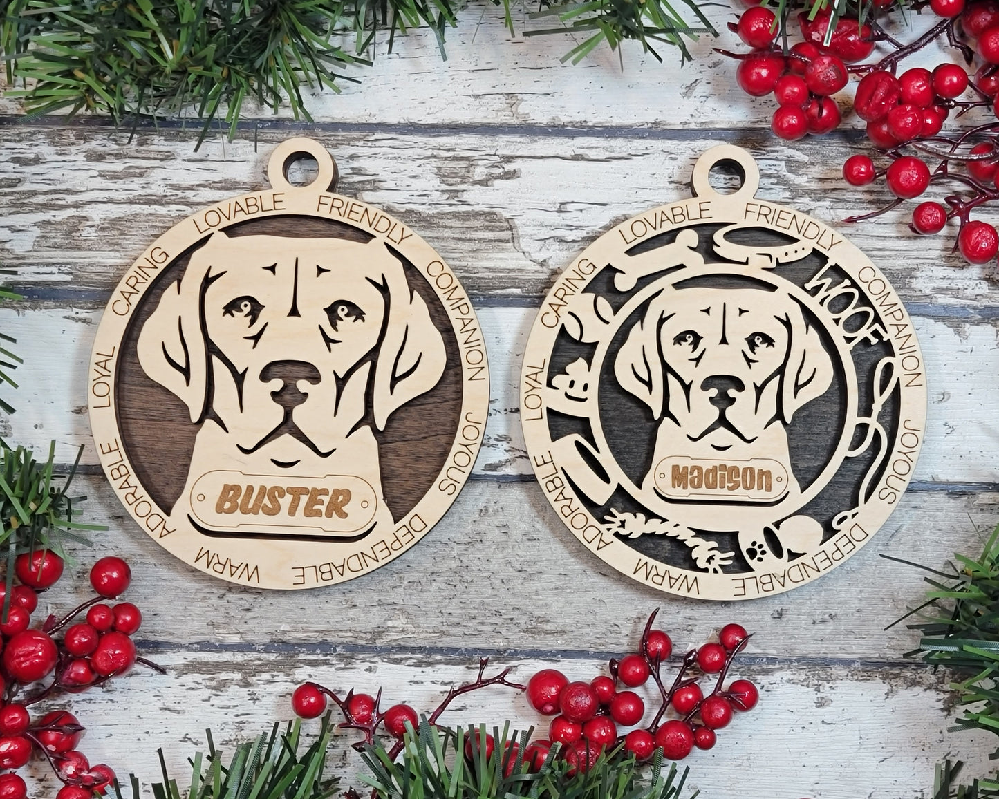 Customisable Lab Dog Ornaments