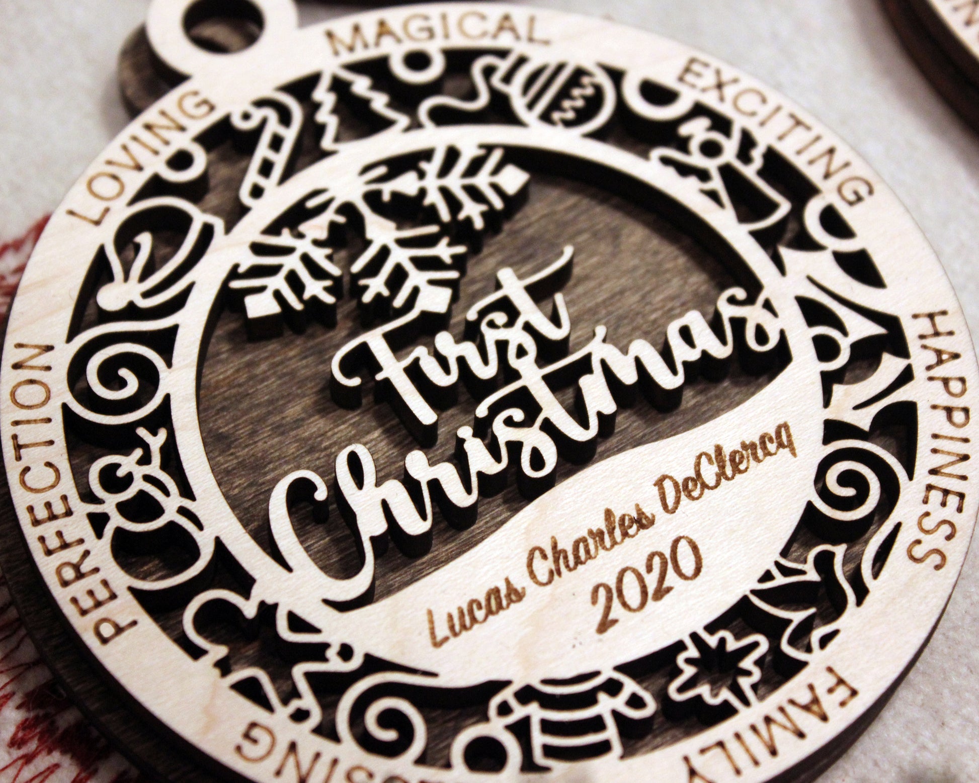Personalised First Christmas Christmas Tree Ornament Gift