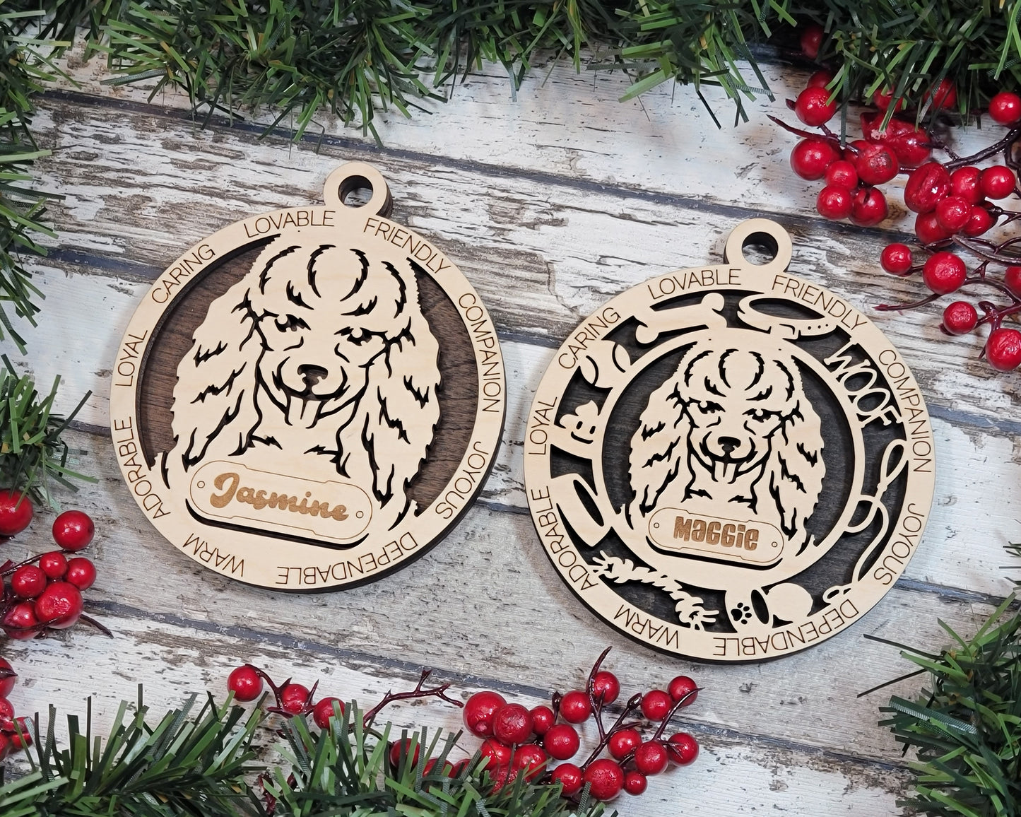 Customisable Adorable Dog Ornaments