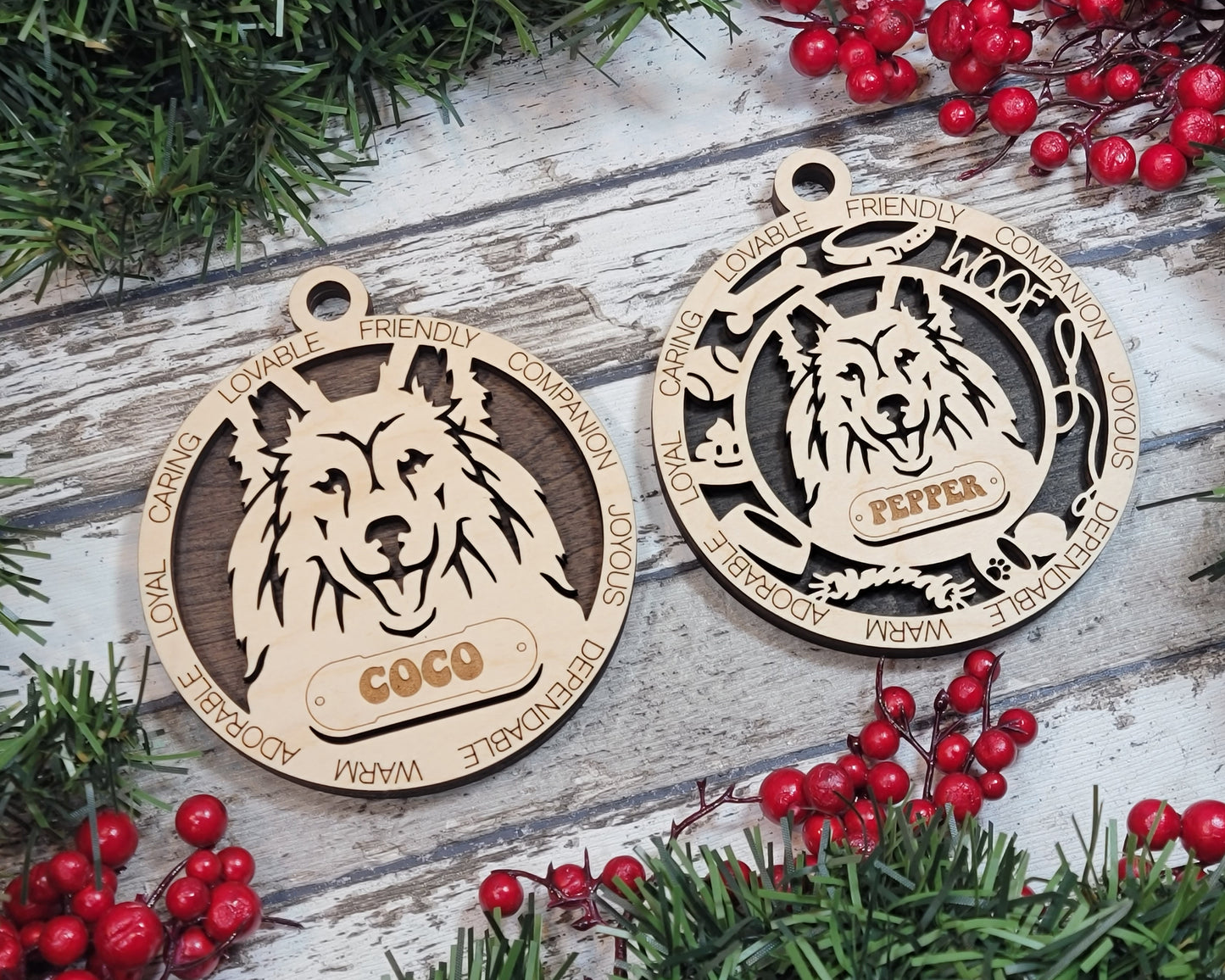 Customisable Adorable Dog Ornaments