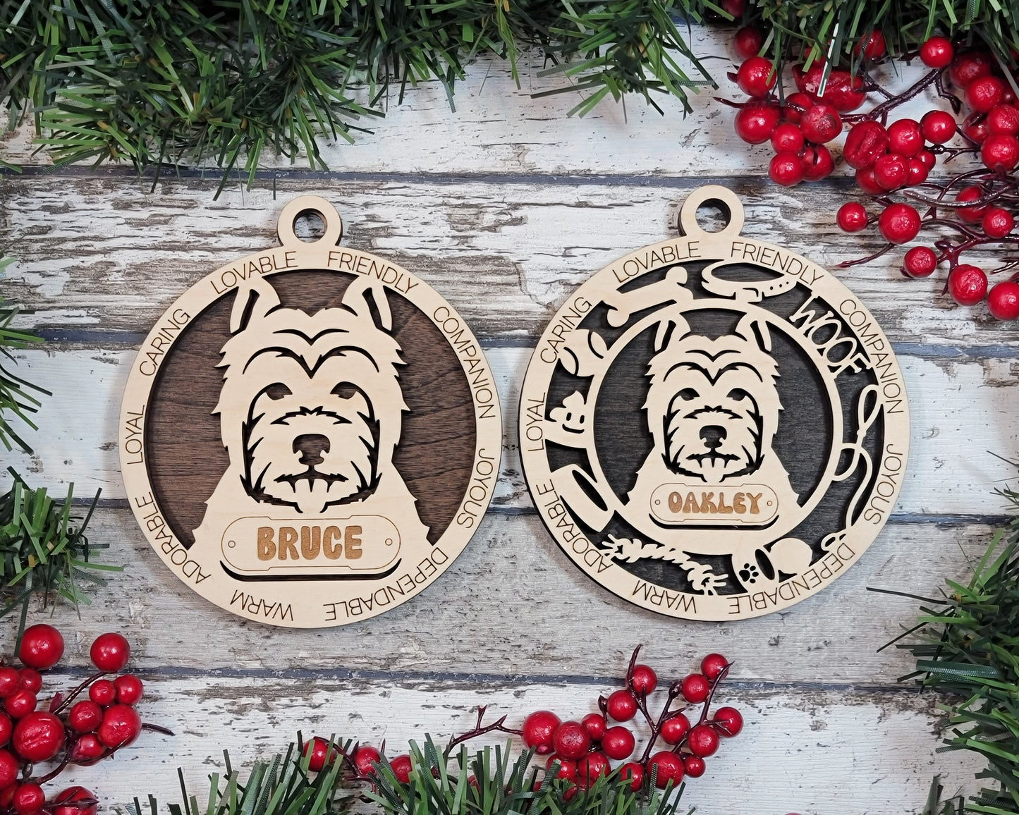Customisable West Highland Terrier Dog Ornaments