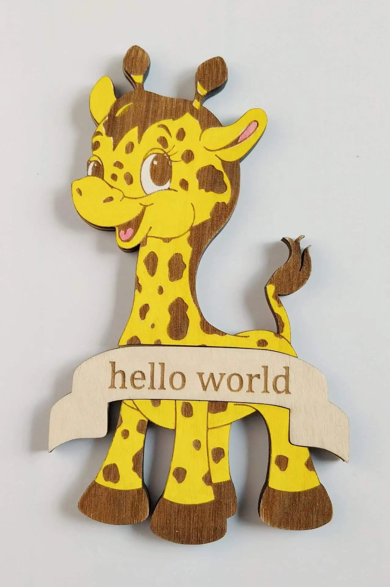 photo prop baby giraffe with milestone month markers