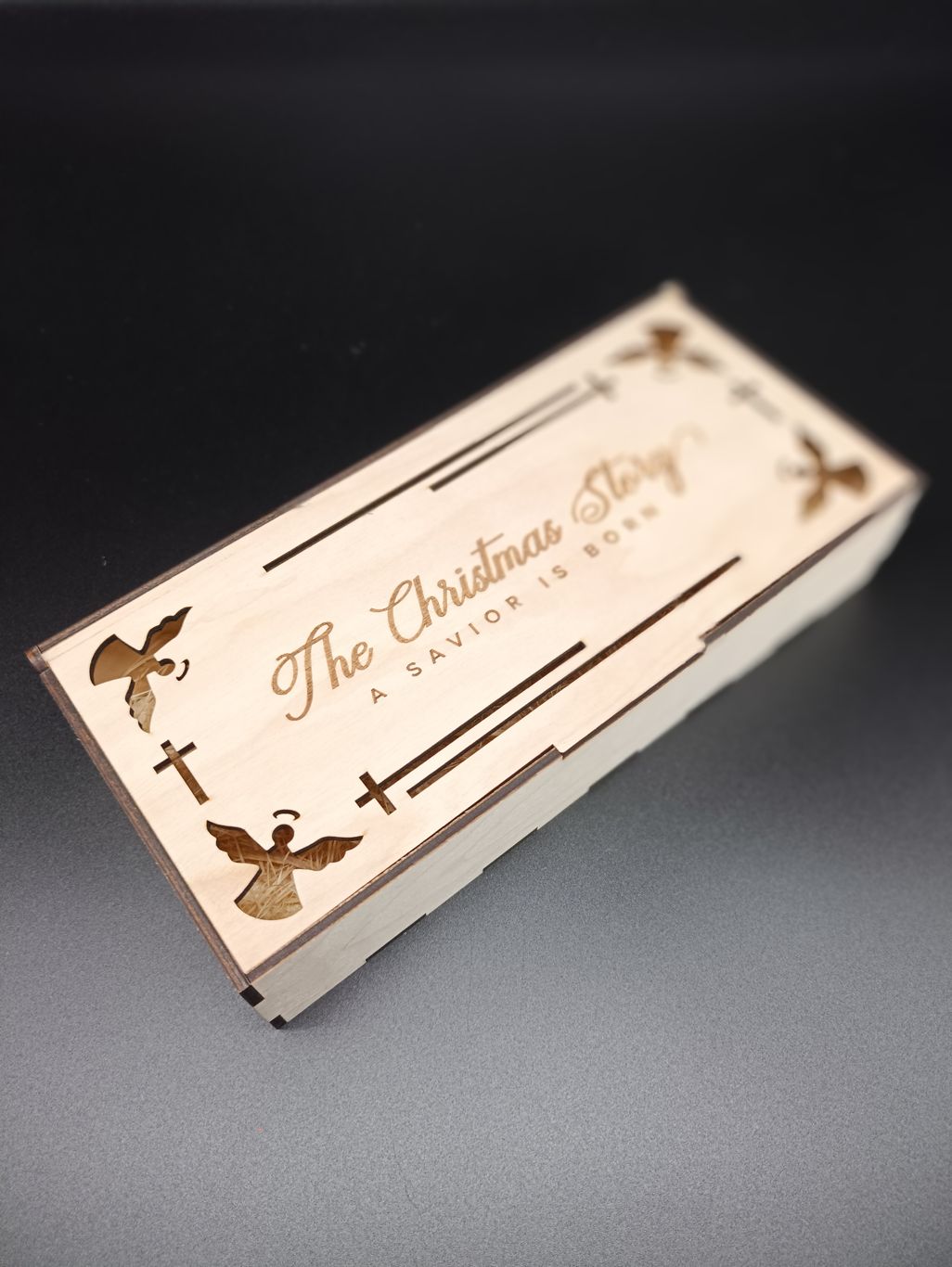 Engraved Christmas Story Ornament Storage Box