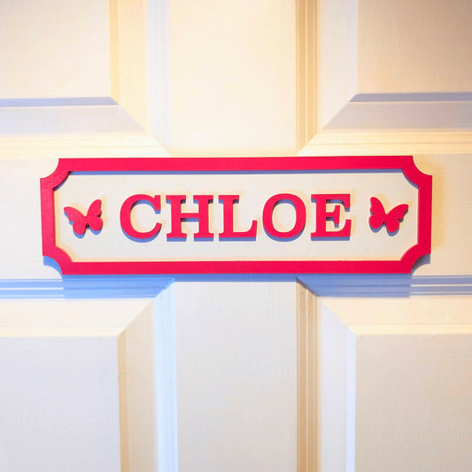 bedroom door name sign