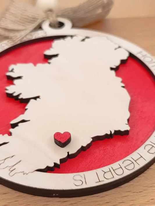 personalised Ireland Christmas Tree Ornament