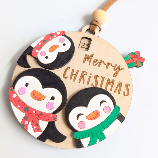 Penguin Christmas Countdown Ornament