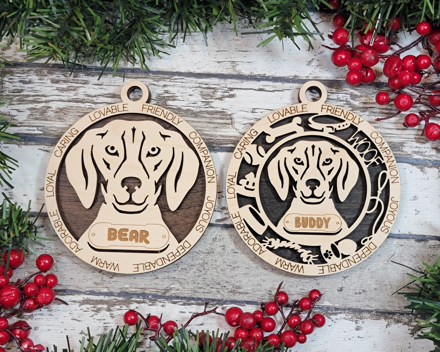 Customisable Adorable Dog Ornaments