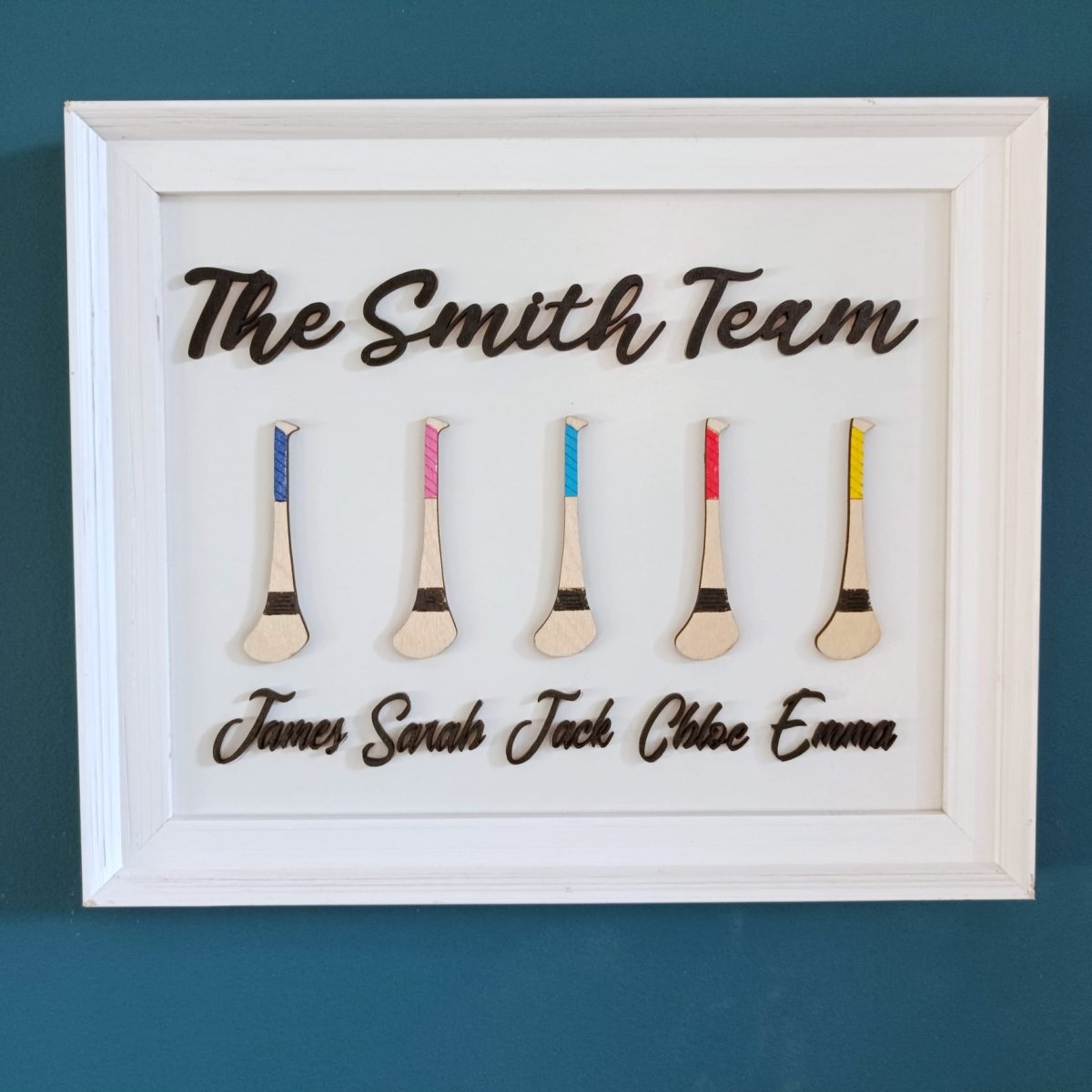 Personalised Family Camogie and Hurling art