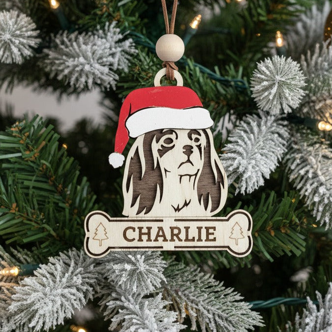 Dog christmas tree ornament