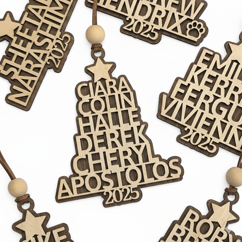 Family Name Christmas Tree Ornament
