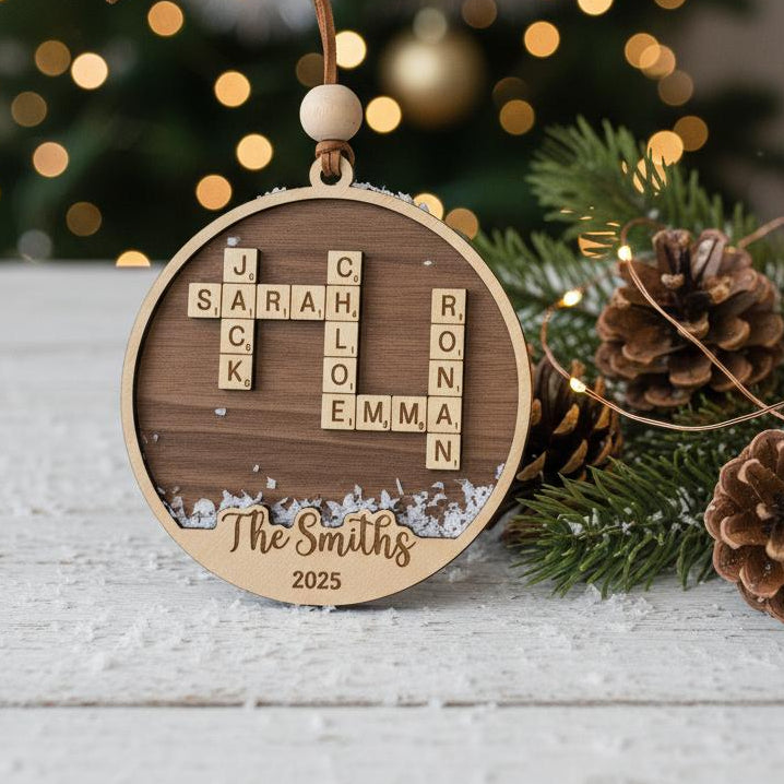 Family Names Crossword Ornament