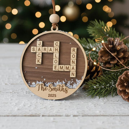 Family Names Crossword Ornament
