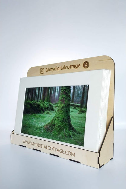 customisable art print display stand for retail and markets