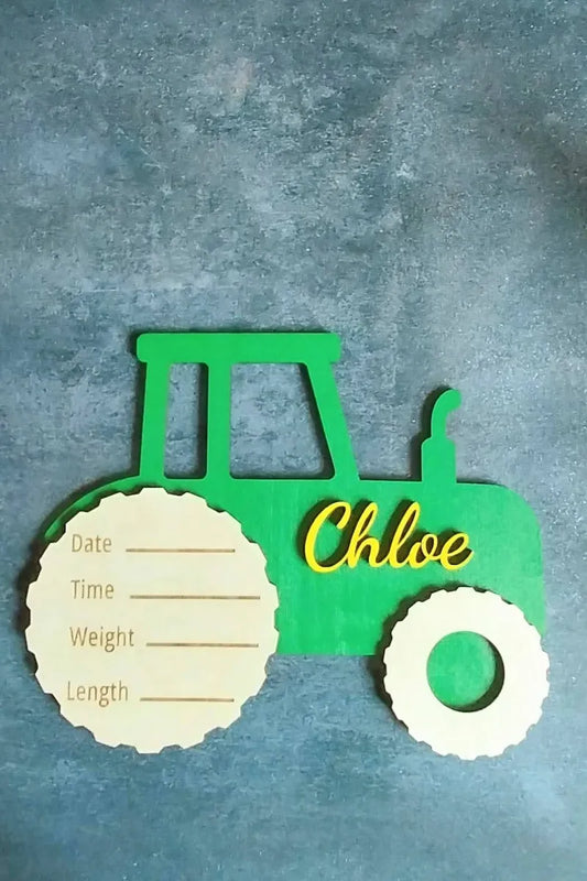 birth announcement tractor photo prop