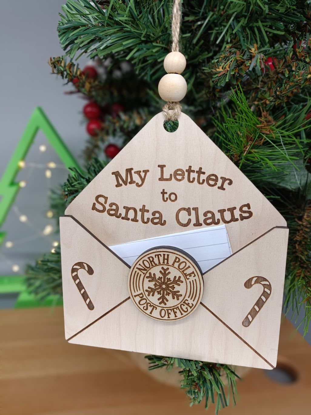 Letter to Santa holder ornament