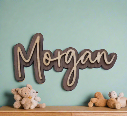 Wall name sign for nursery