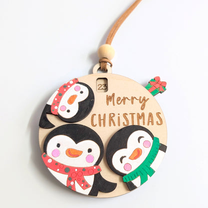 Penguin Christmas Countdown Ornament