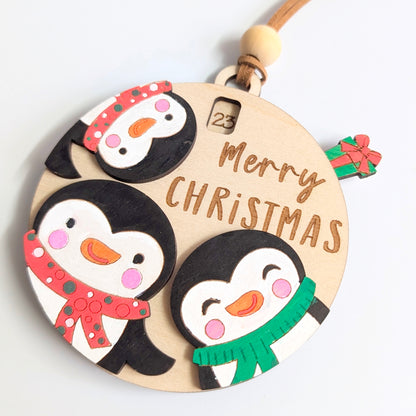 Penguin Christmas Countdown Ornament