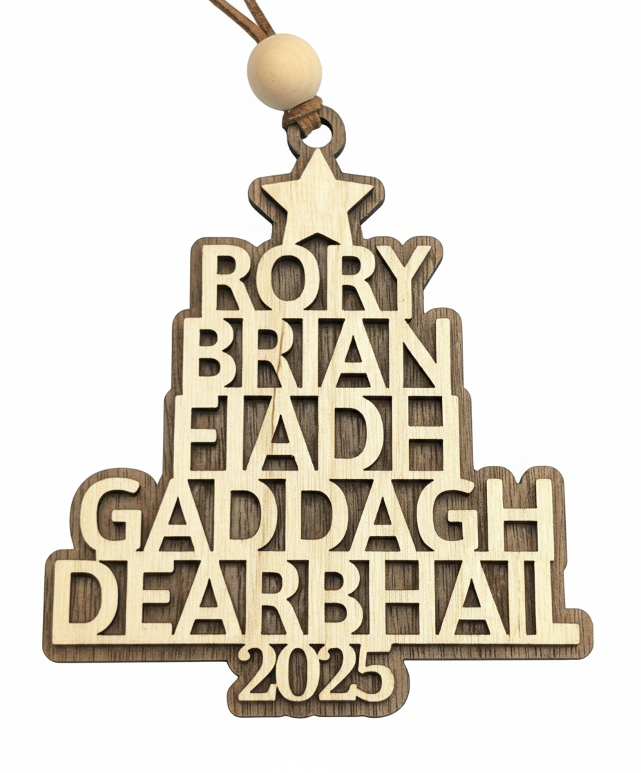 Family Name Christmas Tree Ornament