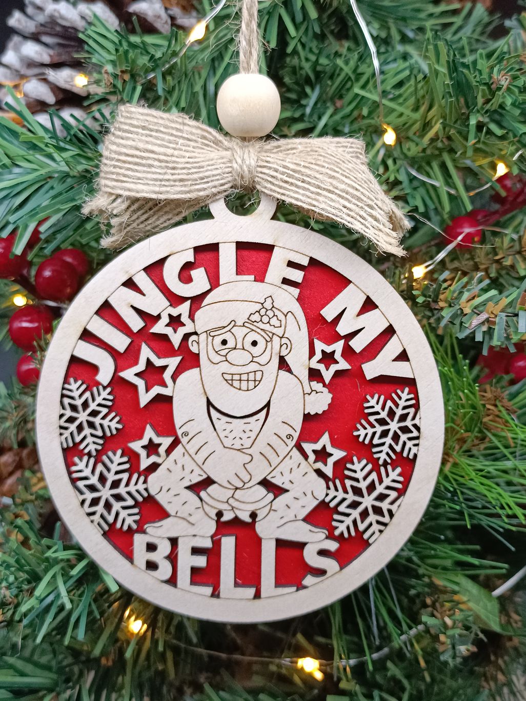 Adult humour funny Christmas tree ornament