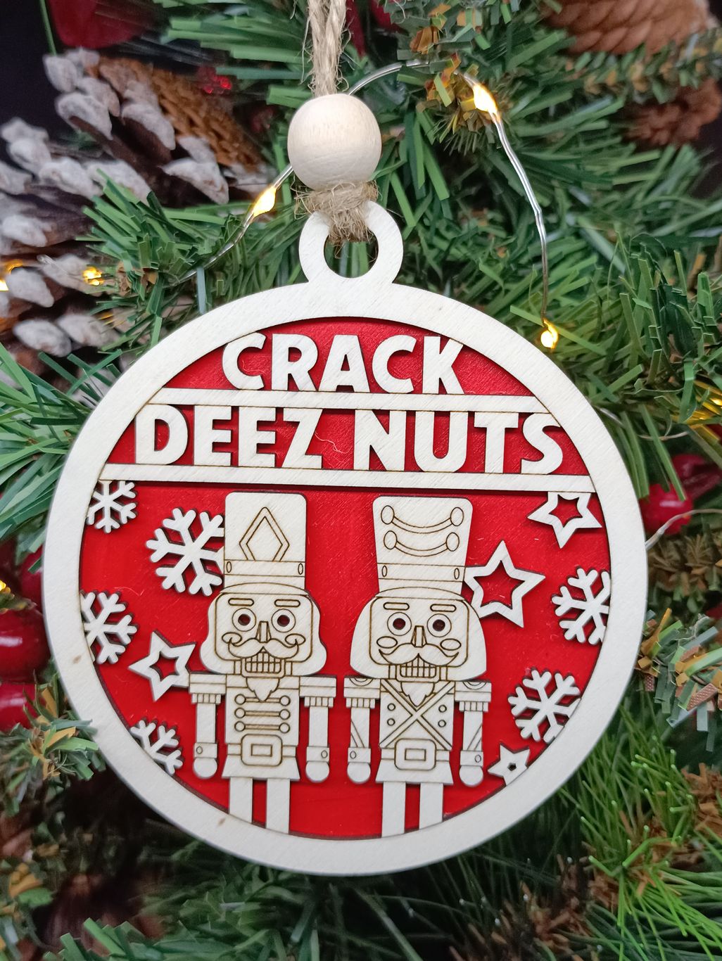 Adult humour funny Christmas tree ornament