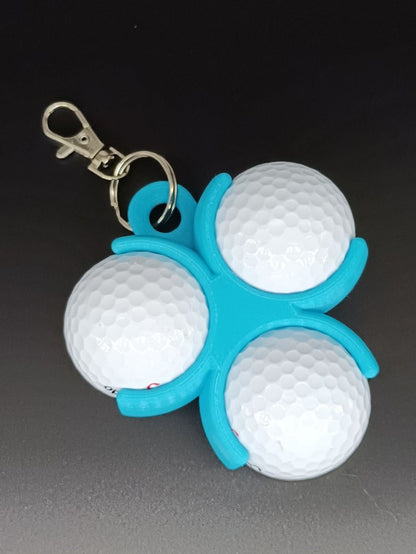 Keyring holder for 3 golf balls