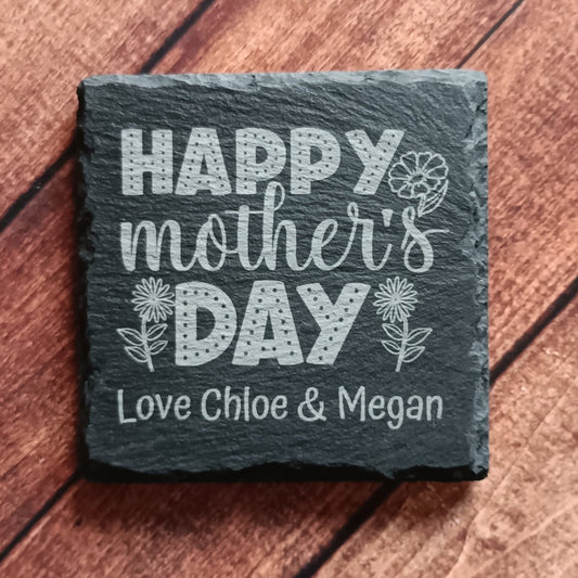 Personalised Happy Mother's Day coaster gift