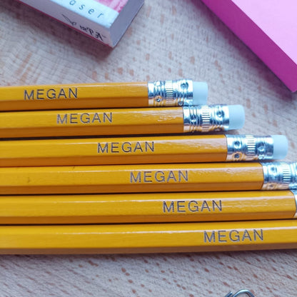 Personalised HB Pencils pack of 6